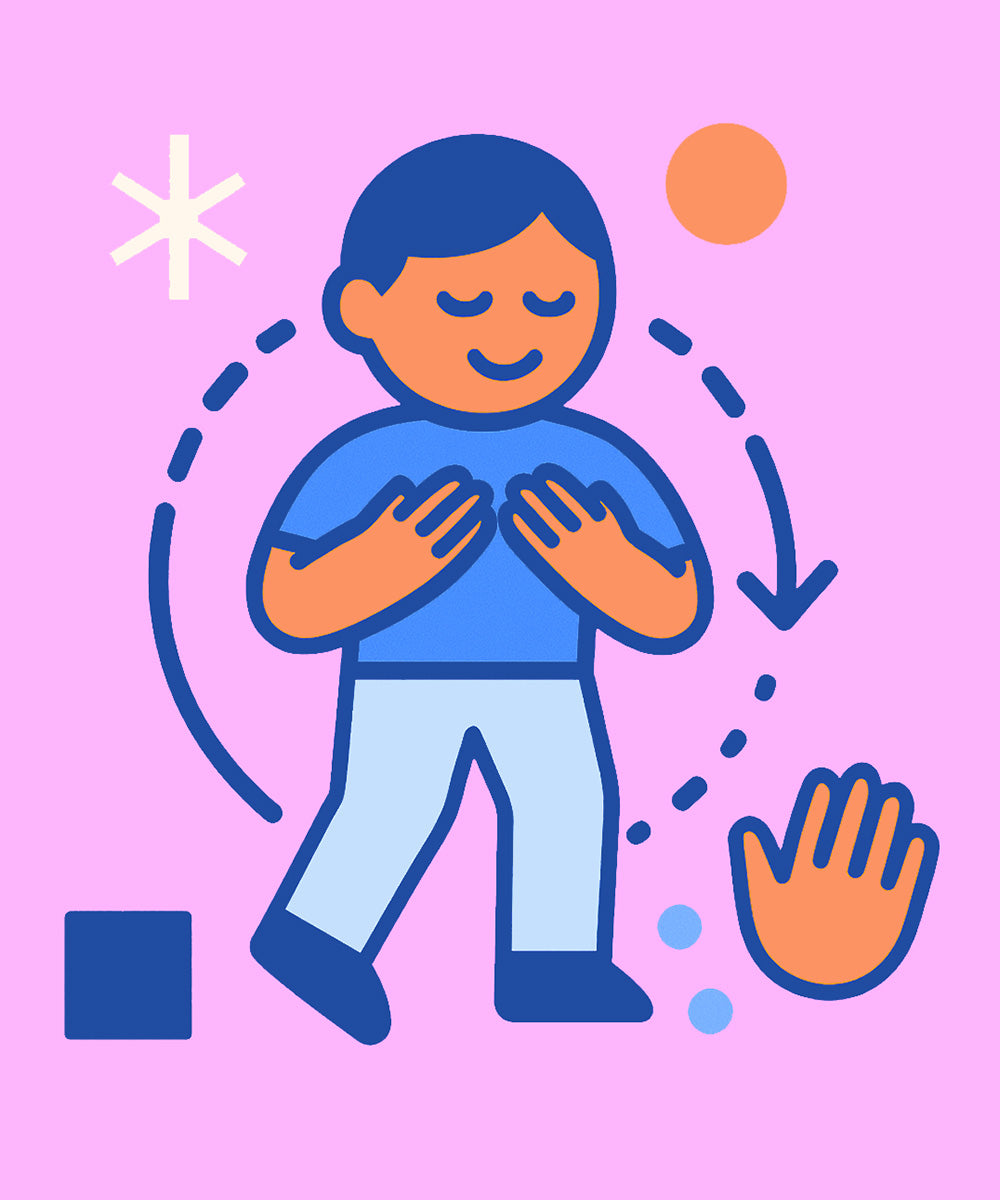 graphic illustrating a happy child